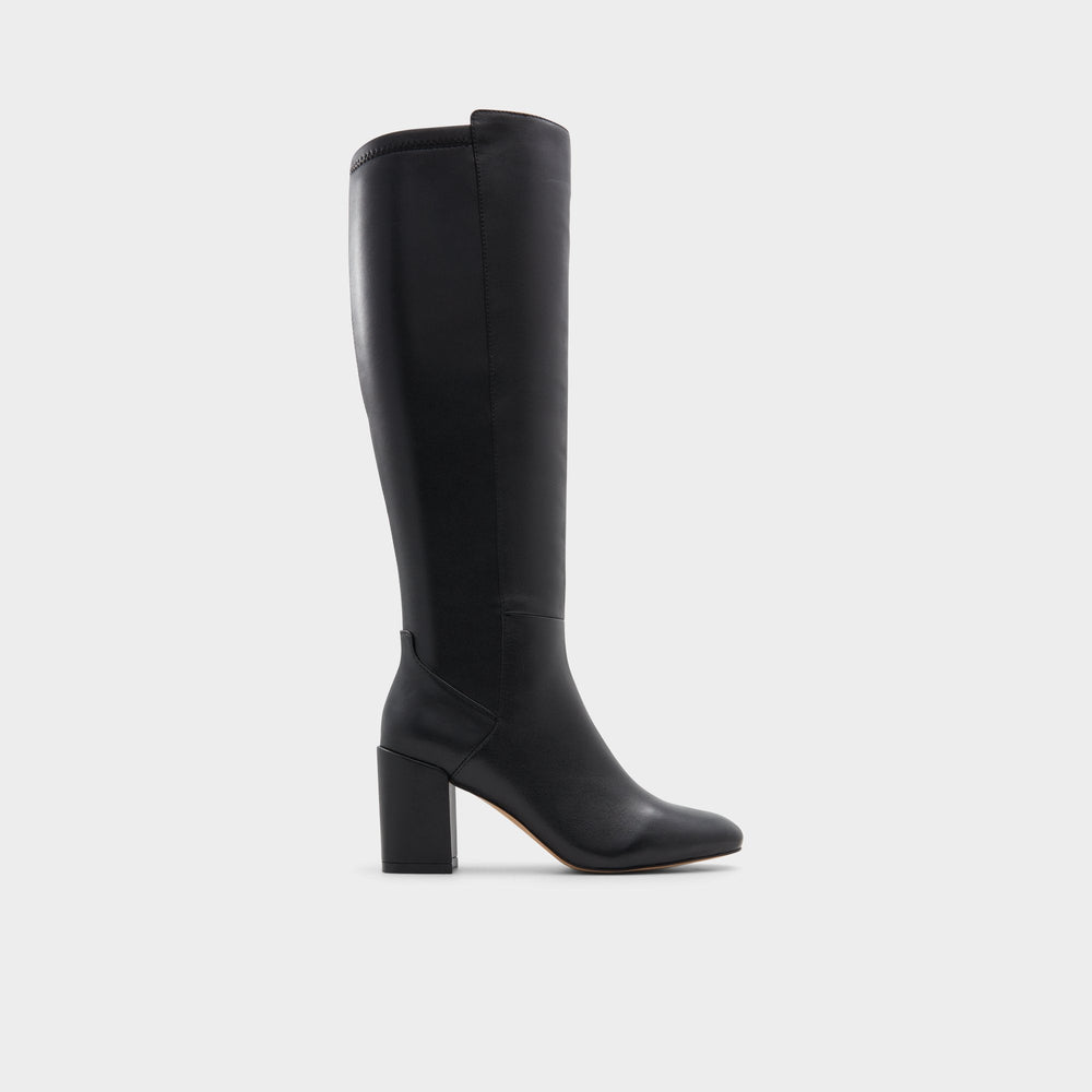 Aldo Satori Black/Black Women's Tall Boots - Knee-high boot, Block heel Women