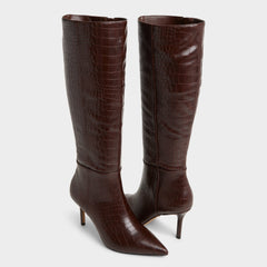 Aldo Saphiria Dark Brown Women's Tall Boots - Knee-high boot, Stiletto heel Women|Bags