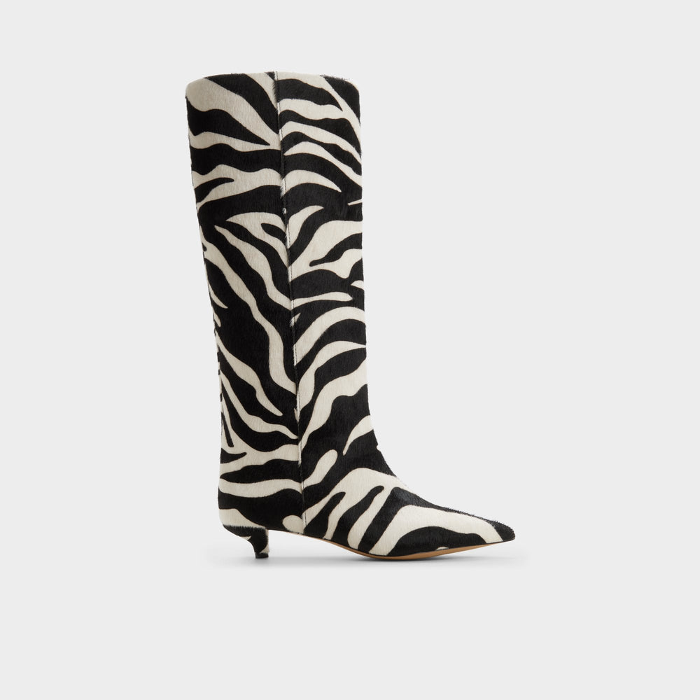 Aldo Gabelia in White Black - Knee-high boot, Kitten heel Women