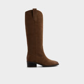 Aldo Kaydia in Dark Brown - Knee-high western boot, Block heel Women