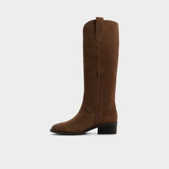 Aldo Kaydia in Dark Brown - Knee-high western boot, Block heel Women