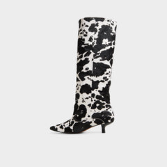 Aldo Everose in White Black - Knee-high boot, Kitten heel Women