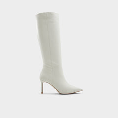 Aldo Laroche White/Bone Women's Tall Boots - Knee-high boot, Stiletto heel Women