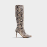 Aldo Laroche Beige Overflow Women's Tall Boots - Knee-high boot, Stiletto heel Women