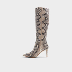 Aldo Laroche Beige Overflow Women's Tall Boots - Knee-high boot, Stiletto heel Women