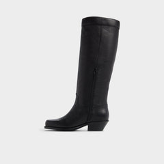 Aldo Emberlyn in Black - Knee-high western boot, Cup sole Women