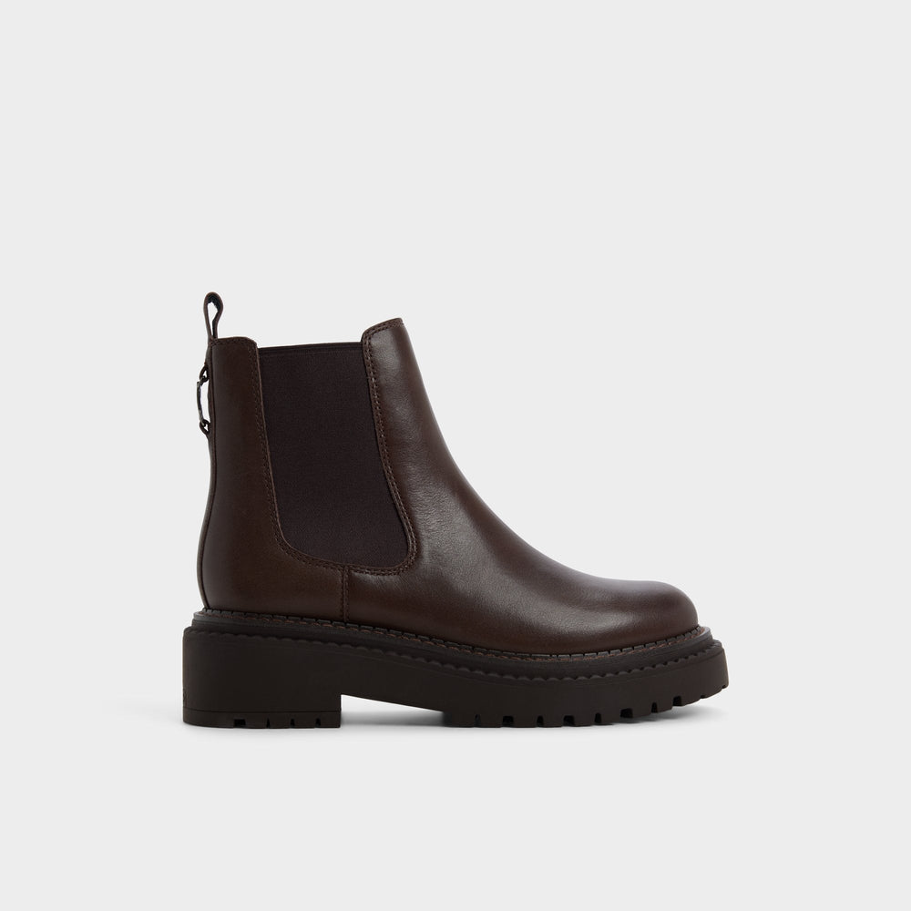 Aldo Bestina in Dark Brown - Chelsea boot, Lug sole Women