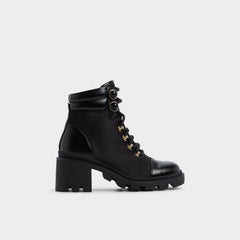 Aldo Mariettia in Black - Lace-up boot, Lug sole Women
