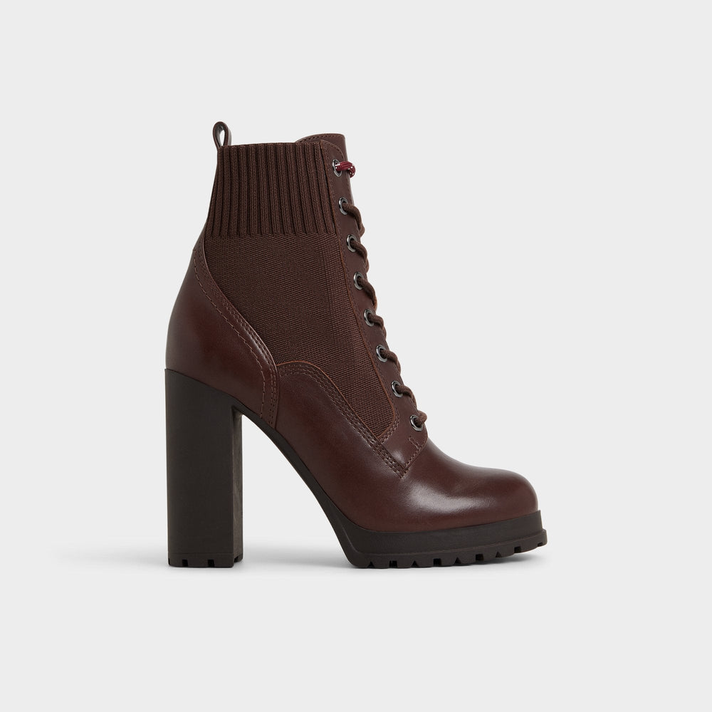Aldo Rebellious in Other Brown - Combat ankle boot, Lug sole Women