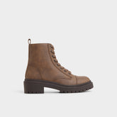 Aldo Goer in Medium Brown - Combat ankle boot, Lug sole Women