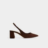 Aldo Uliana in Dark Brown - Slingback heel, Block heel Women
