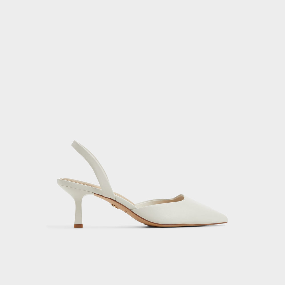 Aldo Gavedessi Open White Women's Kitten heels - Slingback heel, Kitten heel Women