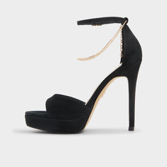 Aldo Afumeth Black Overflow Women's Platform sandals - Strappy heeled sandal, Stiletto platform Women
