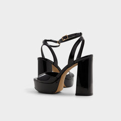 Aldo Valoria Black Women's Platform sandals - Strappy heeled sandal, Platform Women