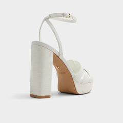 Aldo Valaberel Open White Women's Platform sandals - Strappy heeled sandal, Platform Women