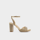 Aldo Alluring Champagne Women's Strappy sandals - Strappy heeled sandal, Platform Women