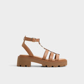 Aldo Lamington Medium Brown Women's Strappy sandals - Gladiator sandal, Lug sole Women