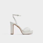 Aldo Chicglimmer Other White Women's Platform sandals - Strappy heeled sandal, Block heel Women