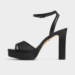 Aldo Chicglimmer Black Women's Platform sandals - Strappy heeled sandal, Block heel Women