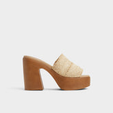 Aldo Maysee Natural Women's Platform sandals - Heeled mule, Platform Women