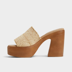 Aldo Maysee Natural Women's Platform sandals - Heeled mule, Platform Women