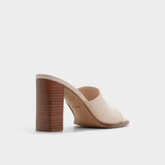 Aldo Re in Sophia Other Beige - Heeled mule, Block heel Women|New