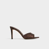 Aldo Anniebrilden Dark Brown Women's Mule slides - Heeled mule, Stiletto heel Women