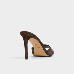 Aldo Anniebrilden Dark Brown Women's Mule slides - Heeled mule, Stiletto heel Women