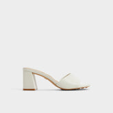 Aldo Tisha White Women's Heeled mules - Heeled mule, Block heel Women