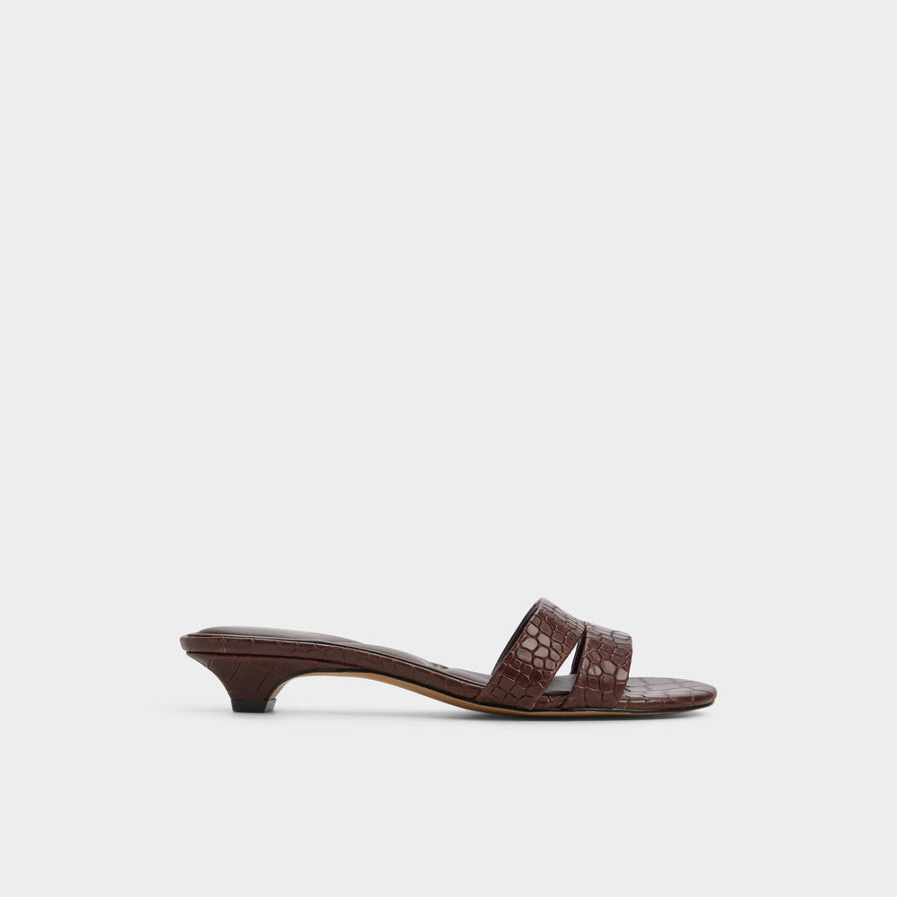 Aldo Scarletta Dark Brown Women's Heeled mules - Heeled mule, Kitten heel Women