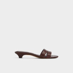 Aldo Scarletta Dark Brown Women's Heeled mules - Heeled mule, Kitten heel Women