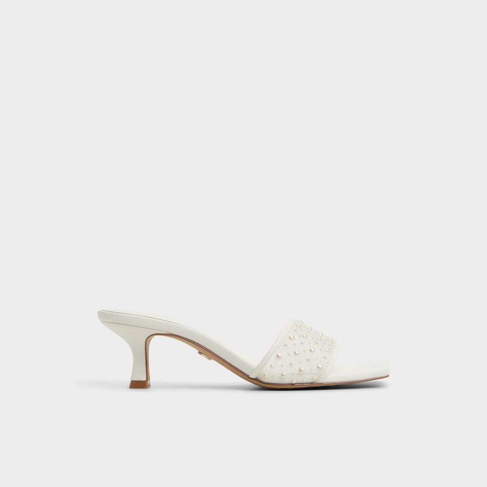 Aldo Pearlia White Women's Heeled mules - Heeled mule Women