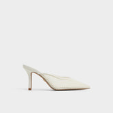 Aldo Gamilia Open White Textile Mesh Women's Kitten heels - Heeled mule, Kitten heel Women