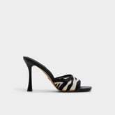 Aldo Evadalia White/Black Women's Heeled mules - Heeled mule Women