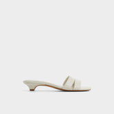 Aldo Scarletta White/Bone Women's Mule slides - Heeled mule, Kitten heel Women