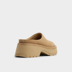 Aldo Academia Beige Women's Cold Weather Shoes - Heeled mule, Lug sole Women