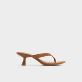 Aldo Jump in Medium Brown - Heeled flip flop, Kitten heel Women