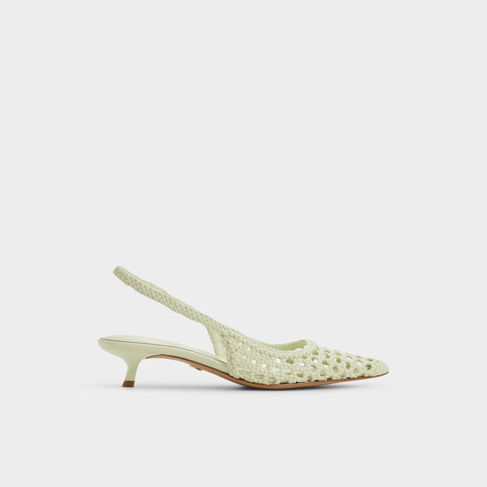 Aldo Violettia in Other Green - Sling back high heel, Kitten heel Women