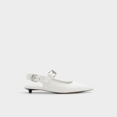 Aldo Kellya White Women's Slingbacks - Sling back high heel, Kitten heel Women