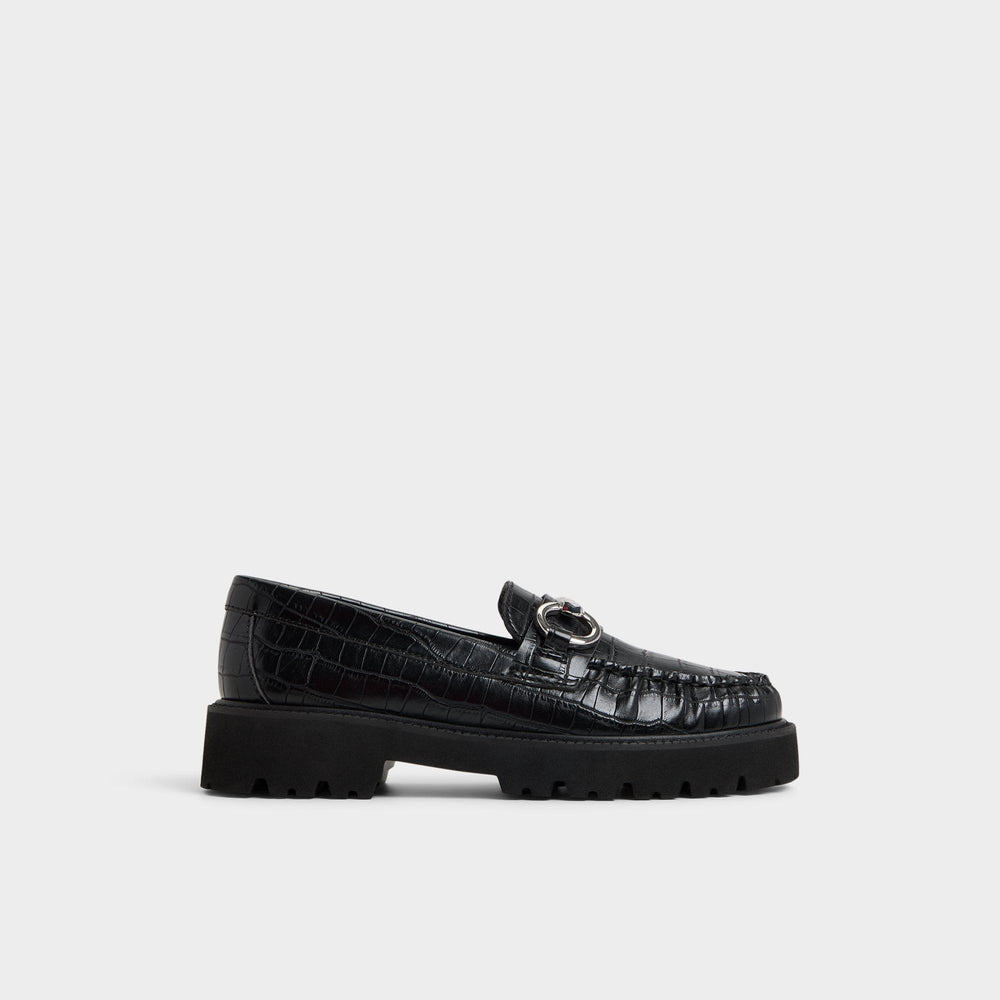 Aldo Danrose Black Women's Loafers & Oxfords - Loafer, Lug sole Women