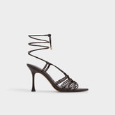 Aldo Curacao in Dark Brown - Strappy heeled sandal, Stiletto heel Women|New