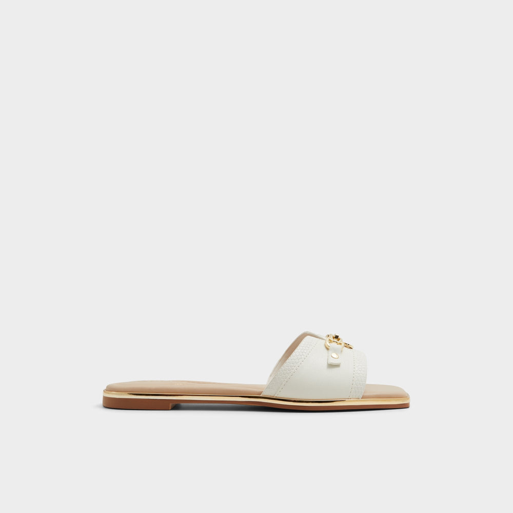 Aldo Alamassi Open White Women's Flats - Slide sandal Women