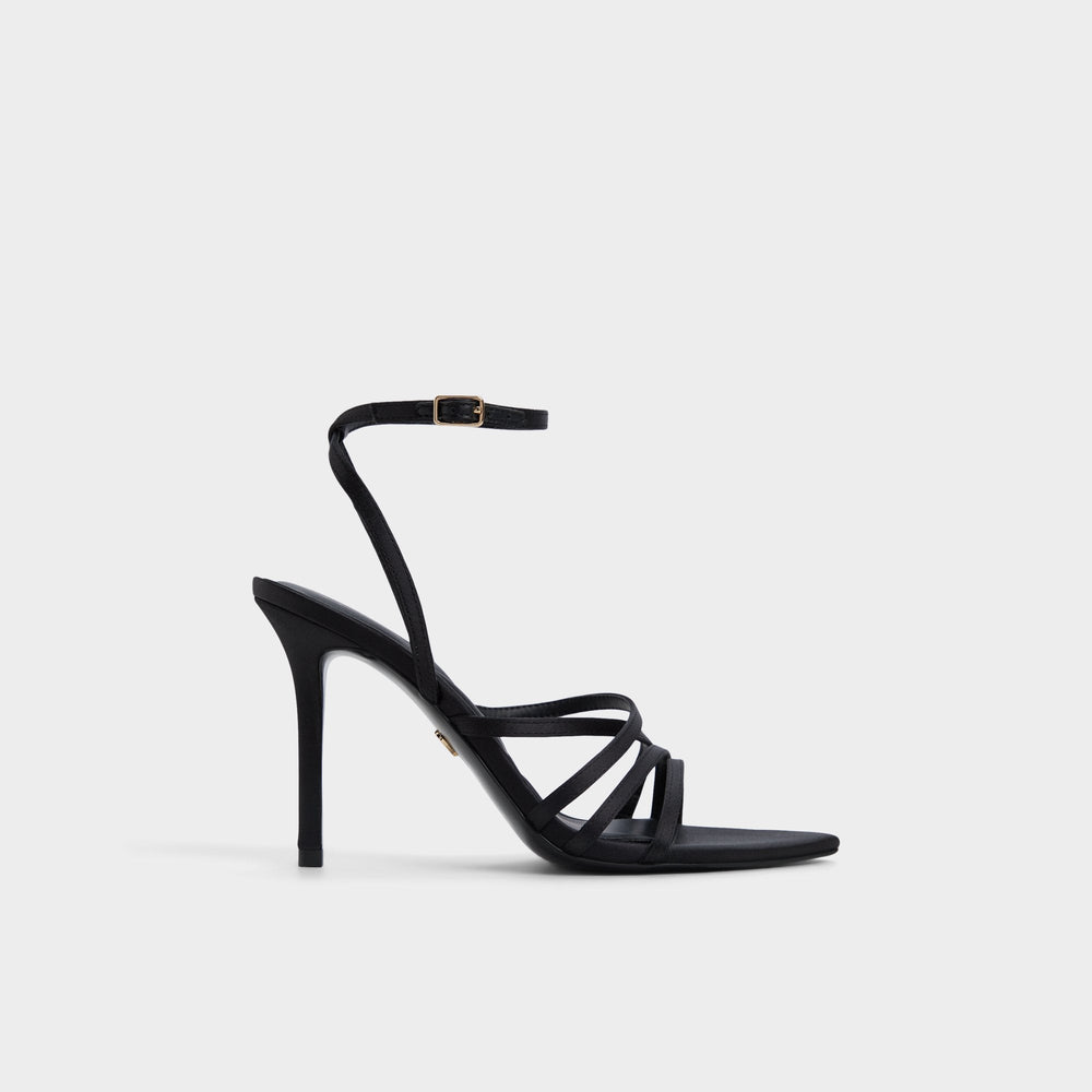 Aldo Solania Black Women's Strappy sandals - Strappy heeled sandal, Stiletto heel Women