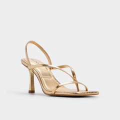 Aldo Riva in Gold 14213553 - Sling back heeled sandal, Stiletto heel Women