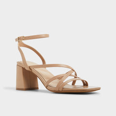 Aldo Esther Tan Women's Block heels - Strappy heeled sandal, Block heel Women