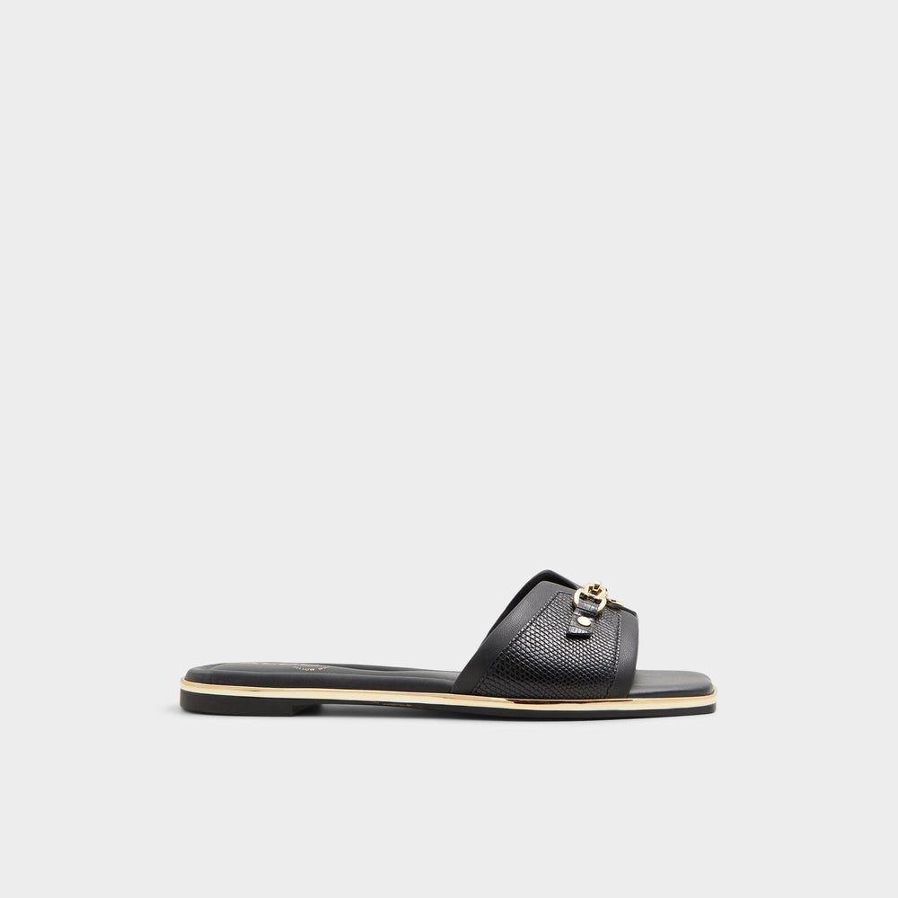 Aldo Alamassi Black Women's Flats - Slide sandal Women