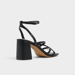 Aldo Esther Black Women's Block heels - Strappy heeled sandal, Block heel Women