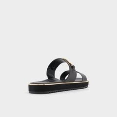 Aldo Lagoon Other Black Women's Strappy sandals - Strappy flat sandal, Footbed sandal Women