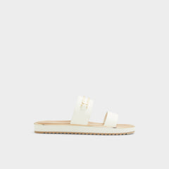 Aldo Lagoon White Women's Strappy sandals - Slide sandal, Footbed sandal Women