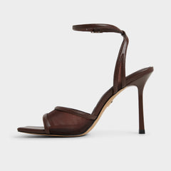 Aldo Sharra in Dark Brown - Strappy heeled sandal, Stiletto heel Women